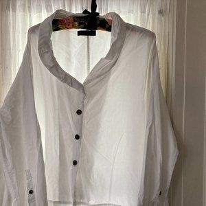 SOLD - Moyuru White Cotton Blouse